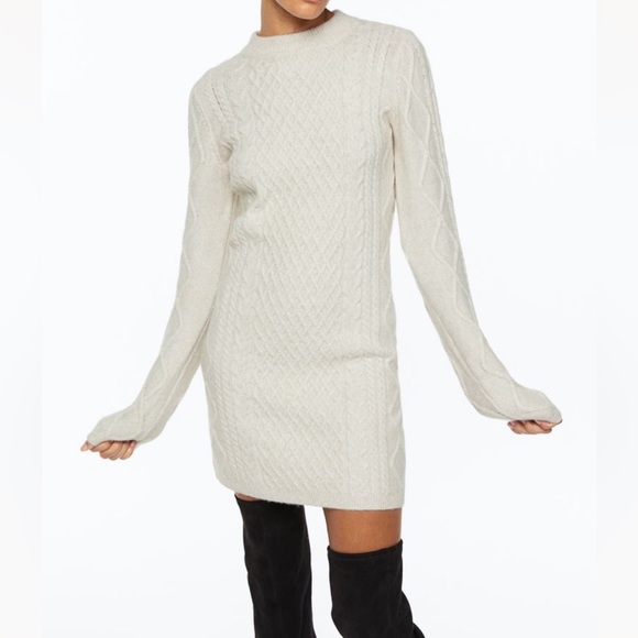 H&M | Dresses | Nwt Hm Cable Knit Mini Sweater Dress Size Xs | Poshmark